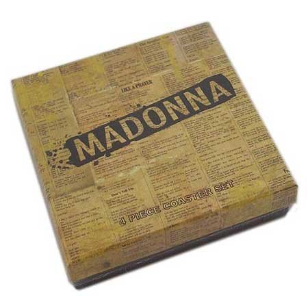 Smederij Smelten Dictatuur Madonna onderzetters cadeau set - bandpatchesnl
